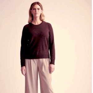 Maine Gear Shetland Wool Crewneck Sweater in Cranberry